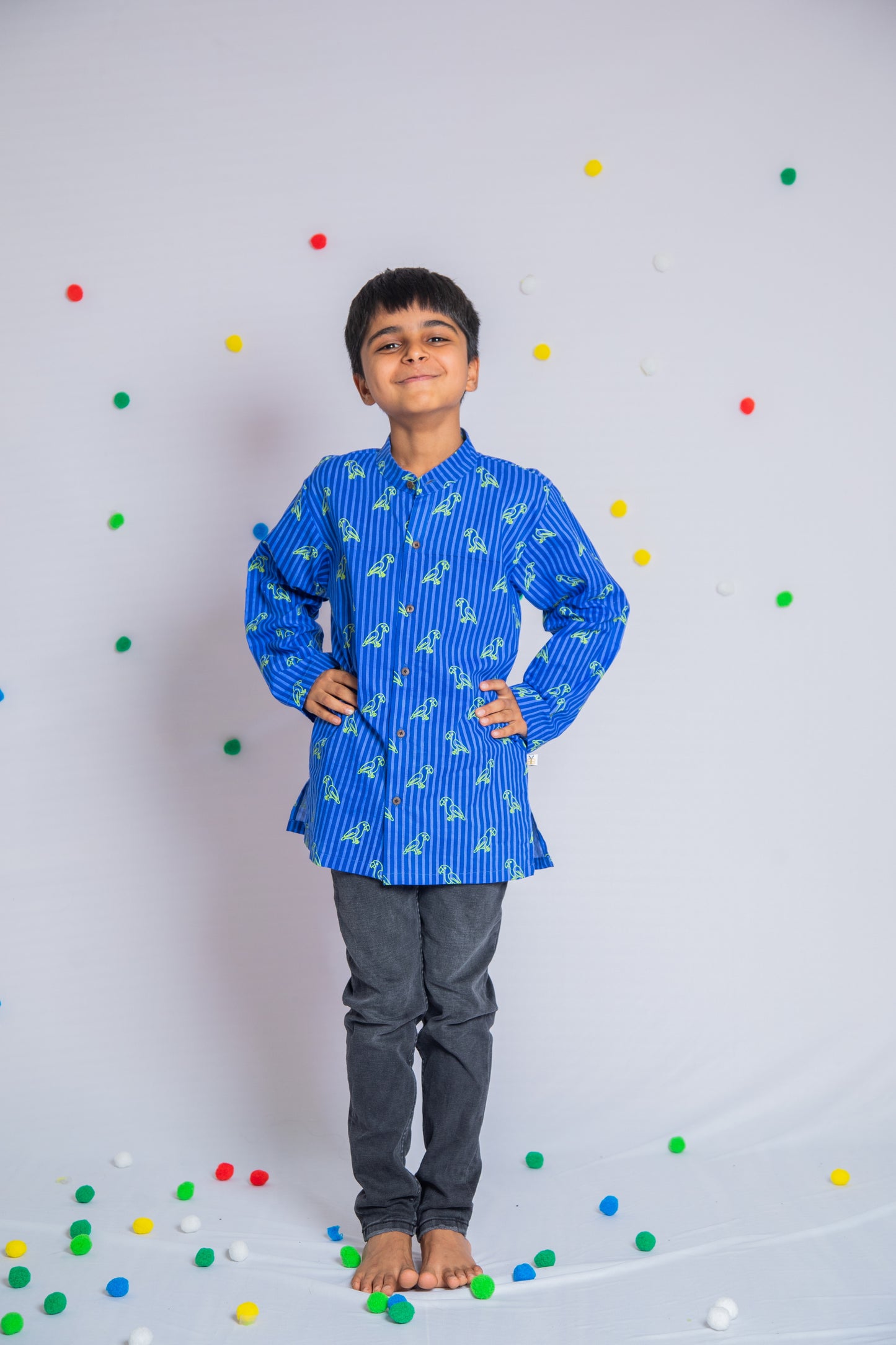 Neon Parrot Kurta