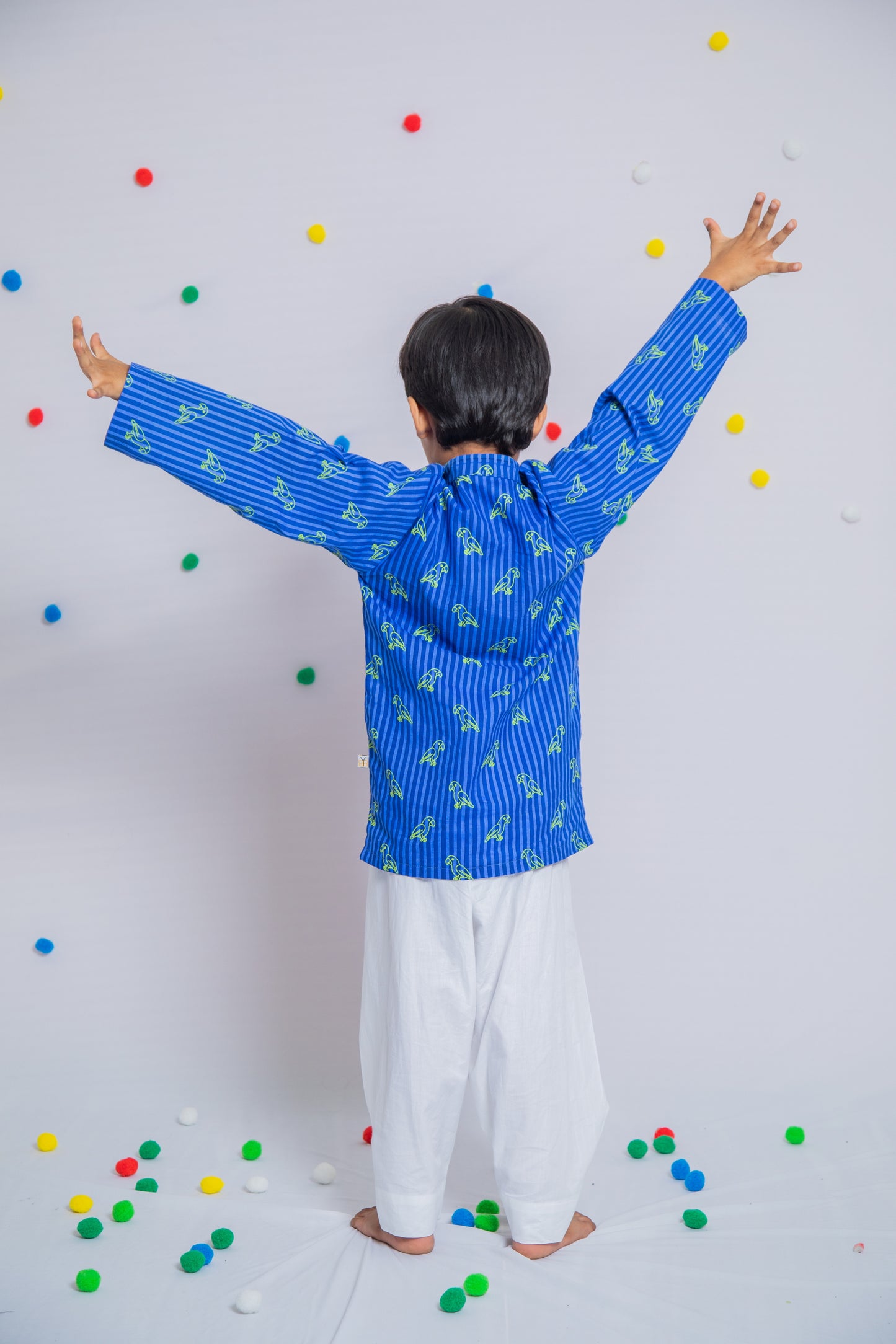 Neon Parrot Kurta Pajama set