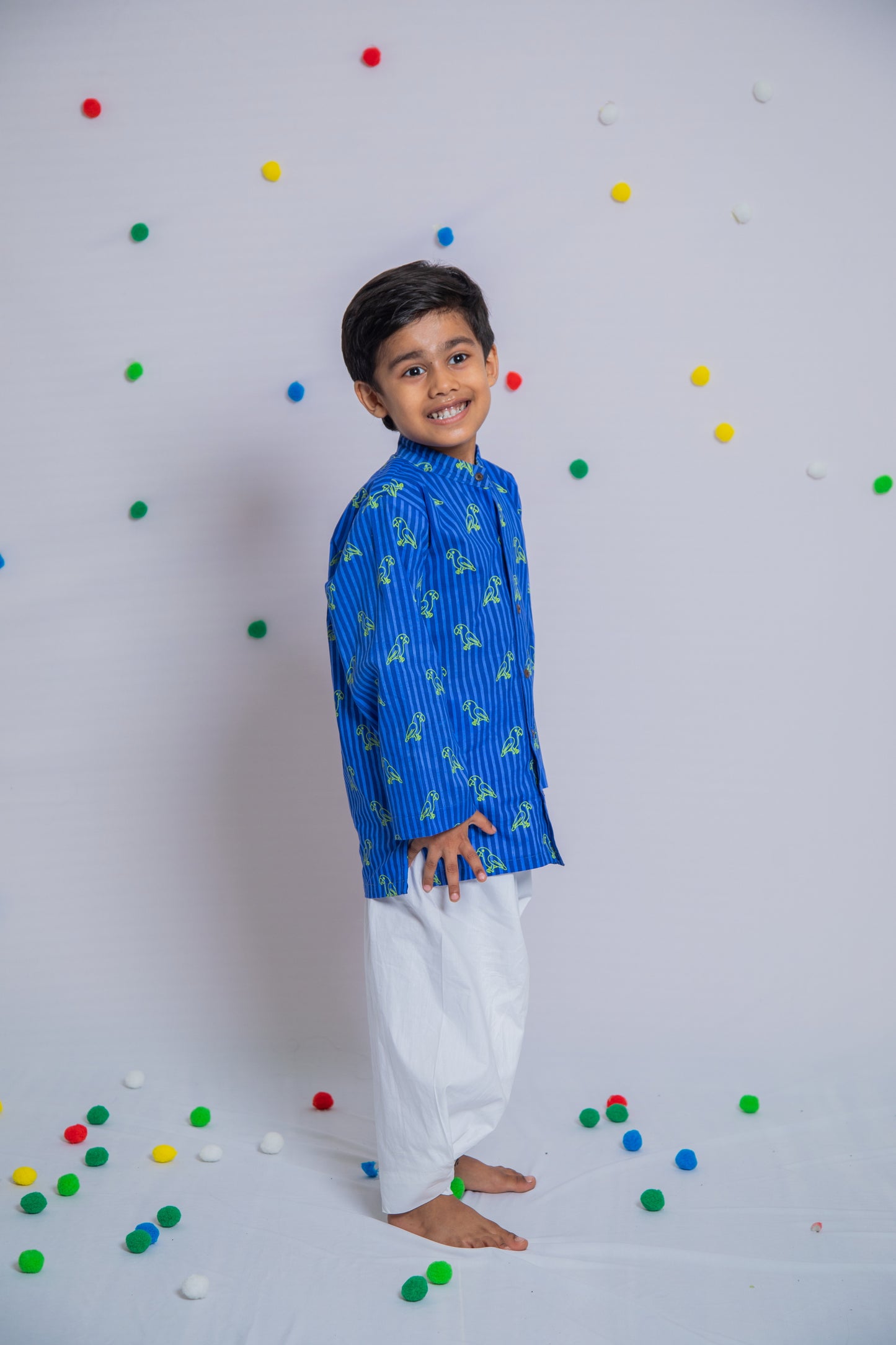 Neon Parrot Kurta Pajama set