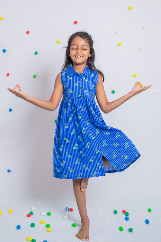 Neon Parrot Collar Dress