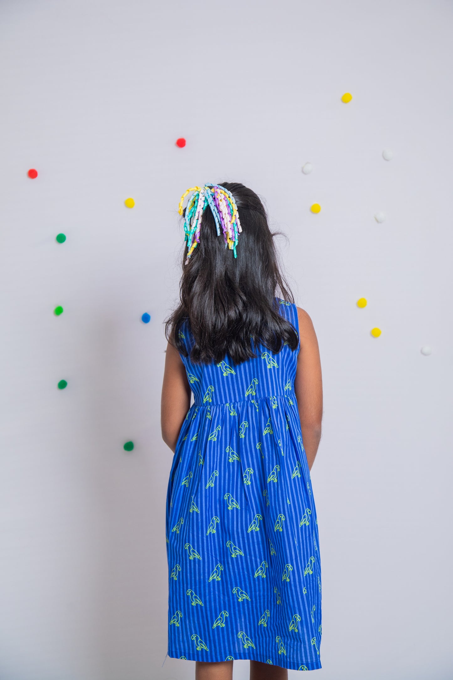 Neon Parrot Collar Dress