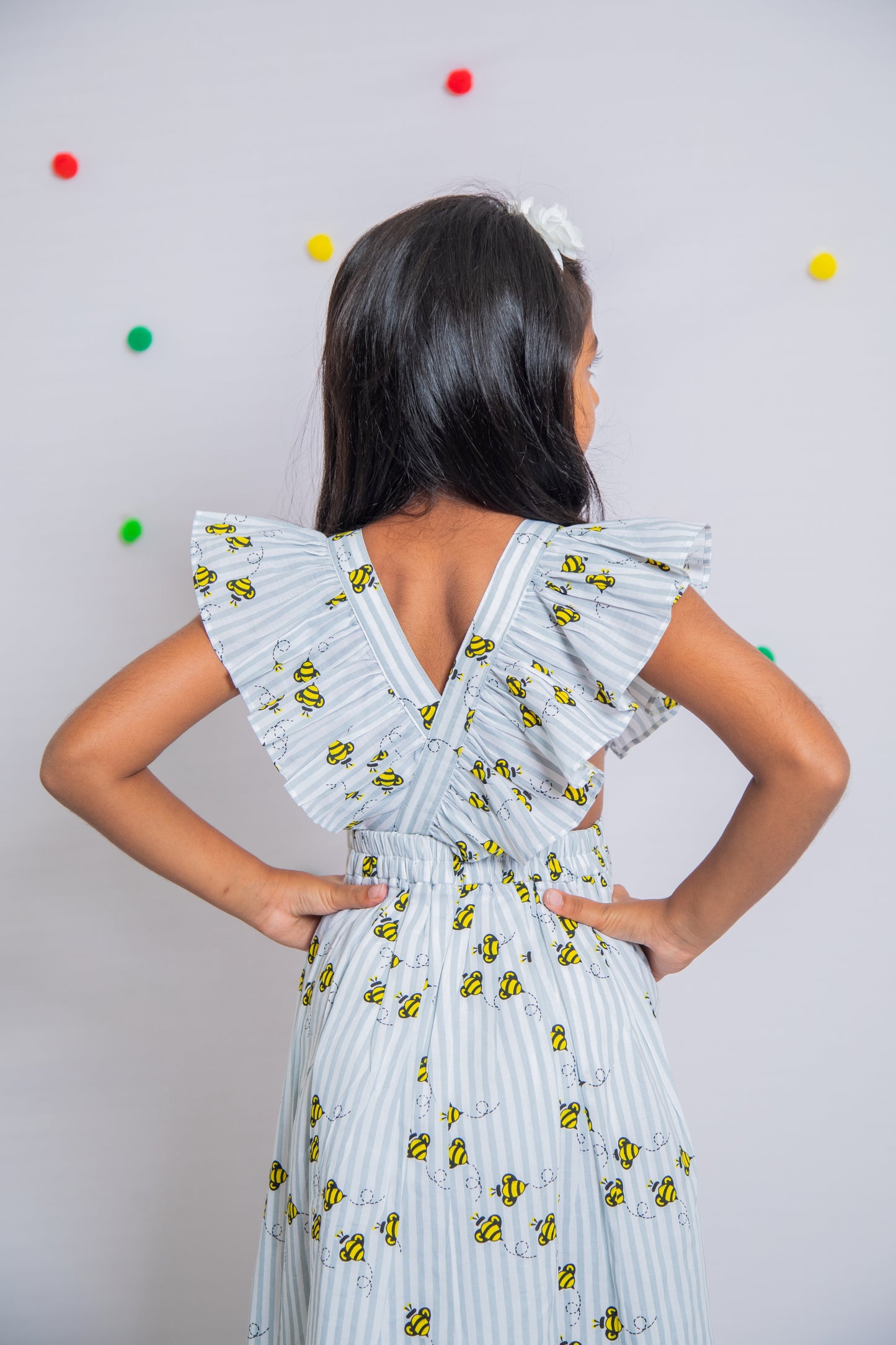 Honeybee stripes Ruffle Dress