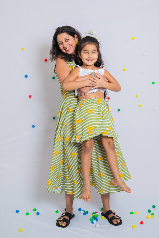 Butterfly Mommy Daughter Twinning Dress