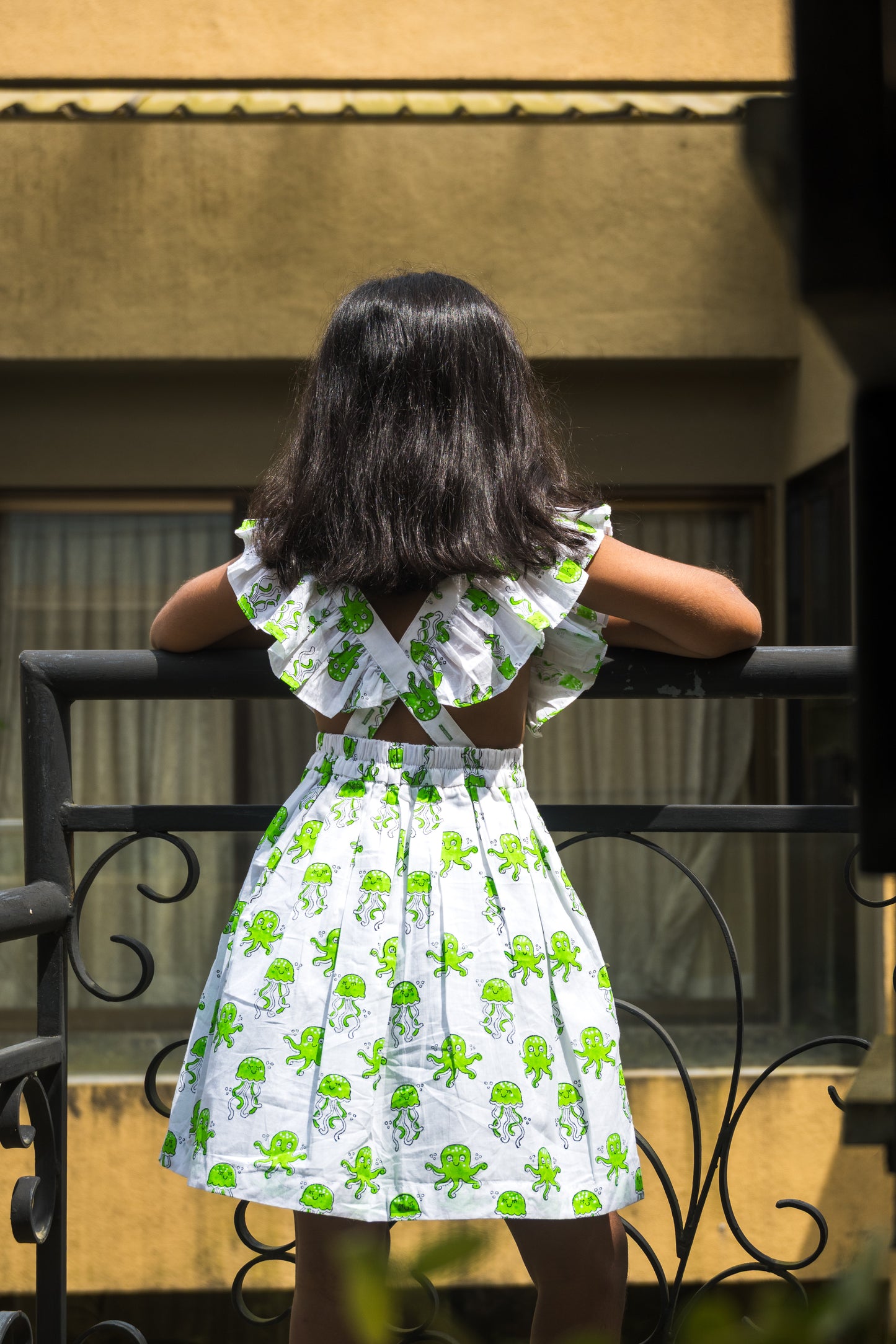 Octopus & Jellyfish Ruffle Dress
