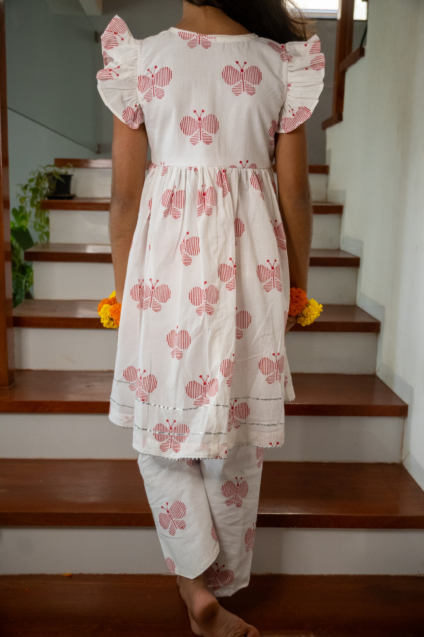 Red Butterfly Angarakha Set