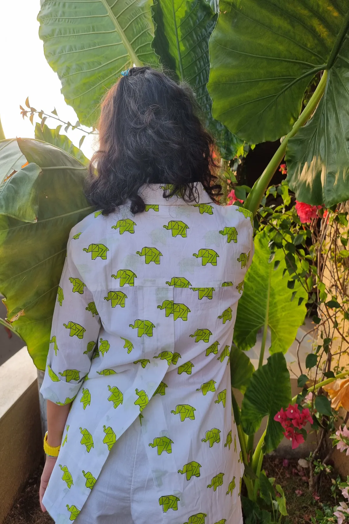 Green Origami Elephant Shirt