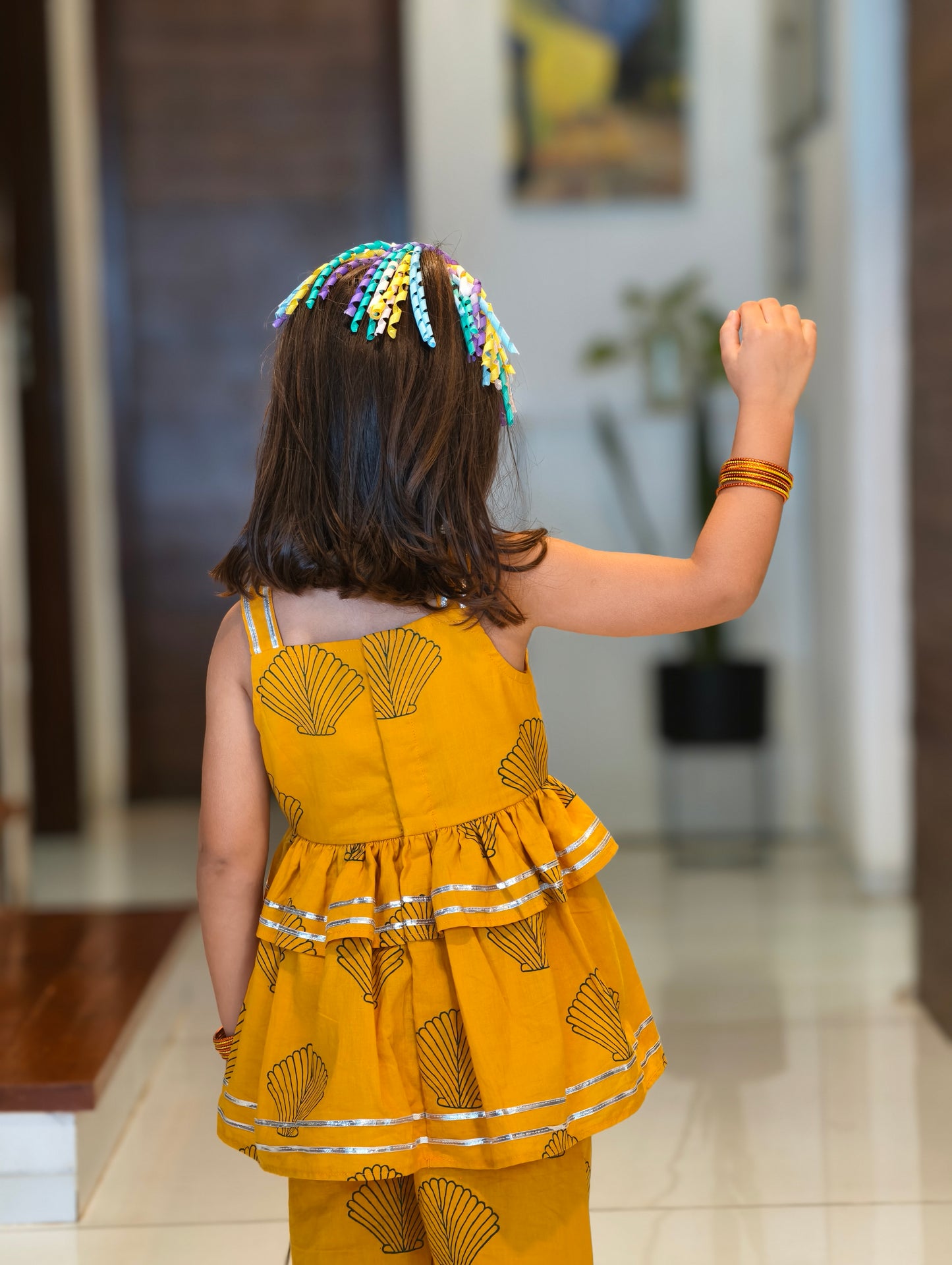 Yellow & Green Shell Coord Set