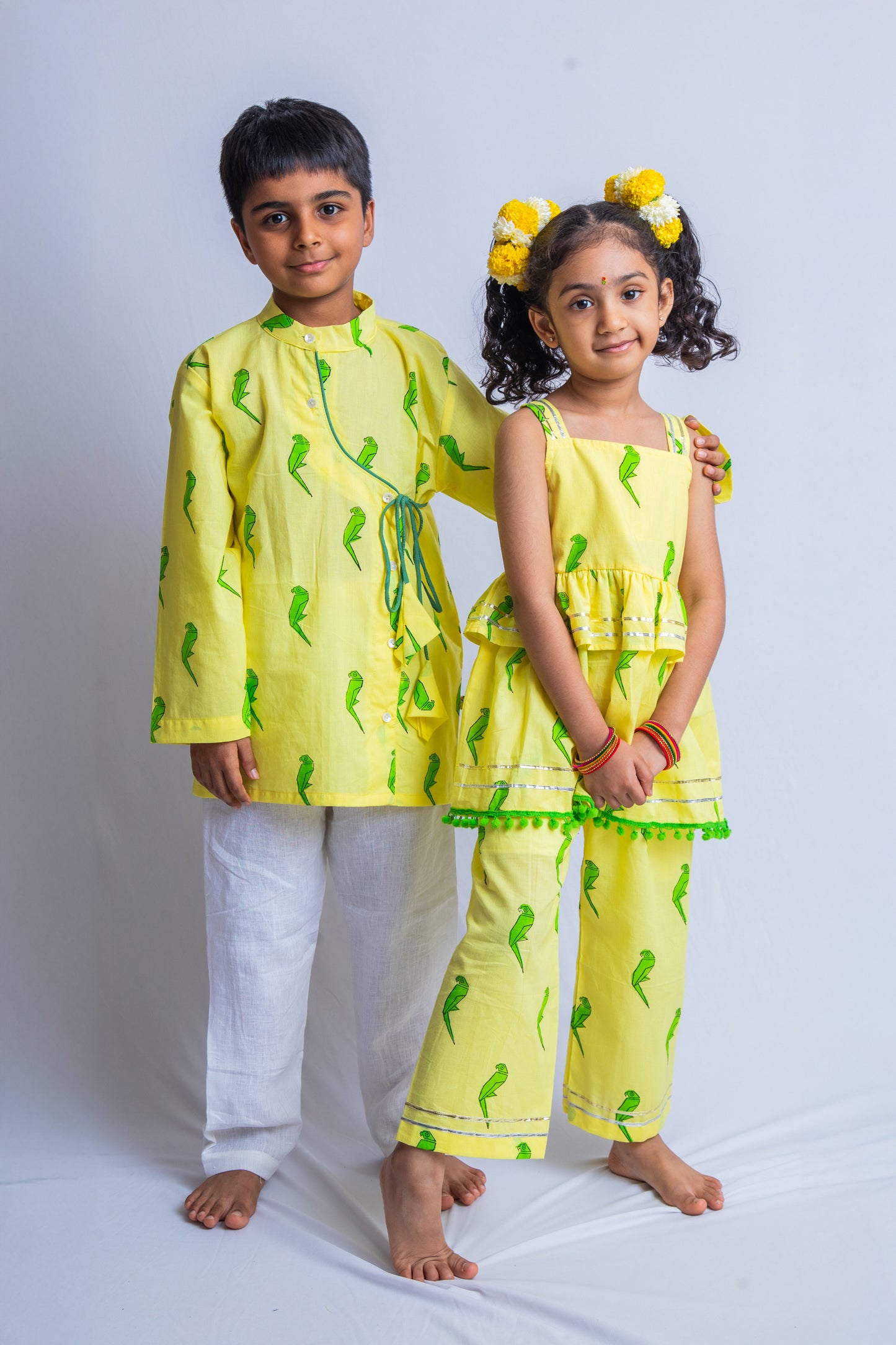 Parrot Pom Pom Coord Set