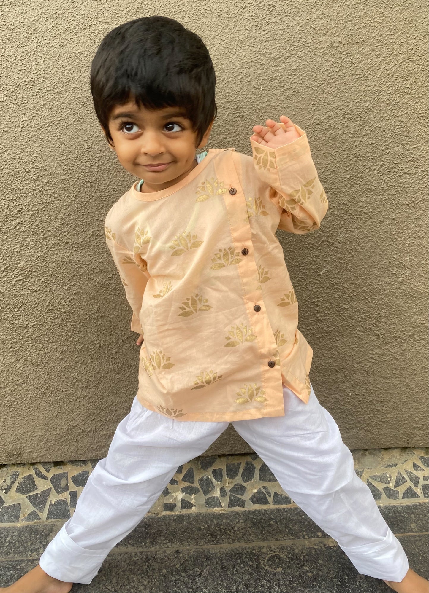 Peach & Gold Lotus Festive set