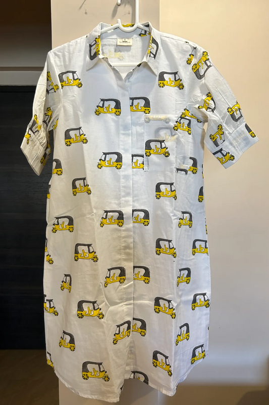 Rickshaw Adult dress - Shirt style with Rickshaw Girls Ruffle Dress Combo
