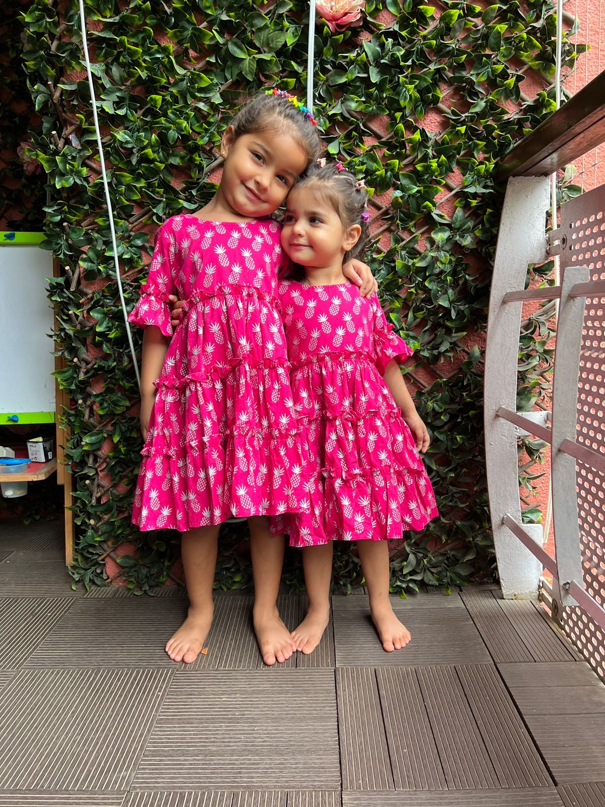 Pink Pineapple Dress Twinning