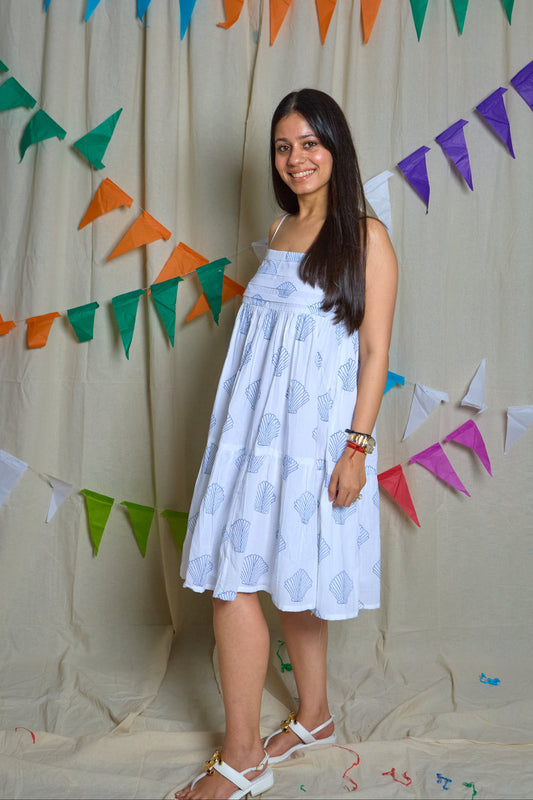 Shell strappy dress