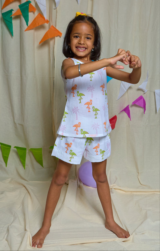 Flamingo Girls Co-ord Set