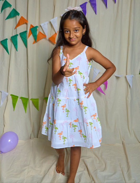 Flamingo 3 Tier Dress