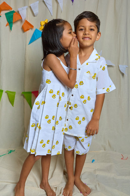 Duck Box Pleat Dress