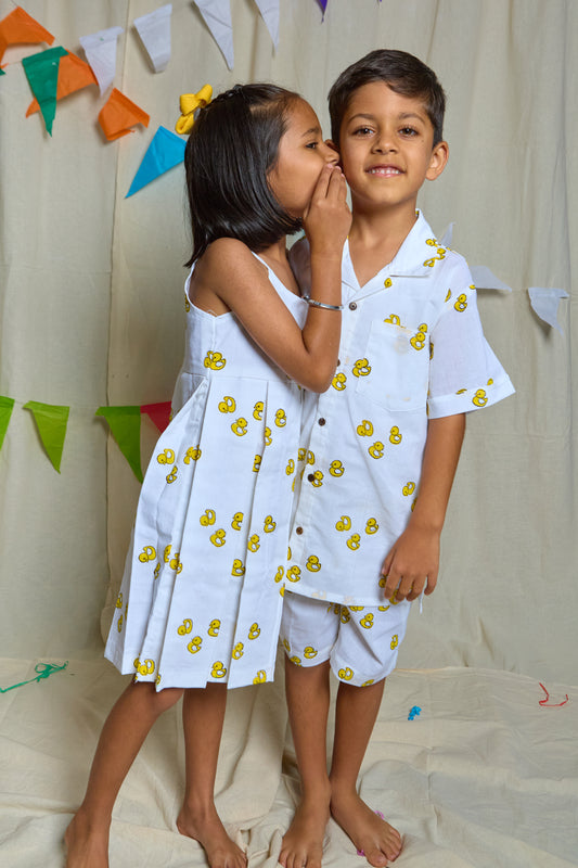 Duck Box Pleat Dress