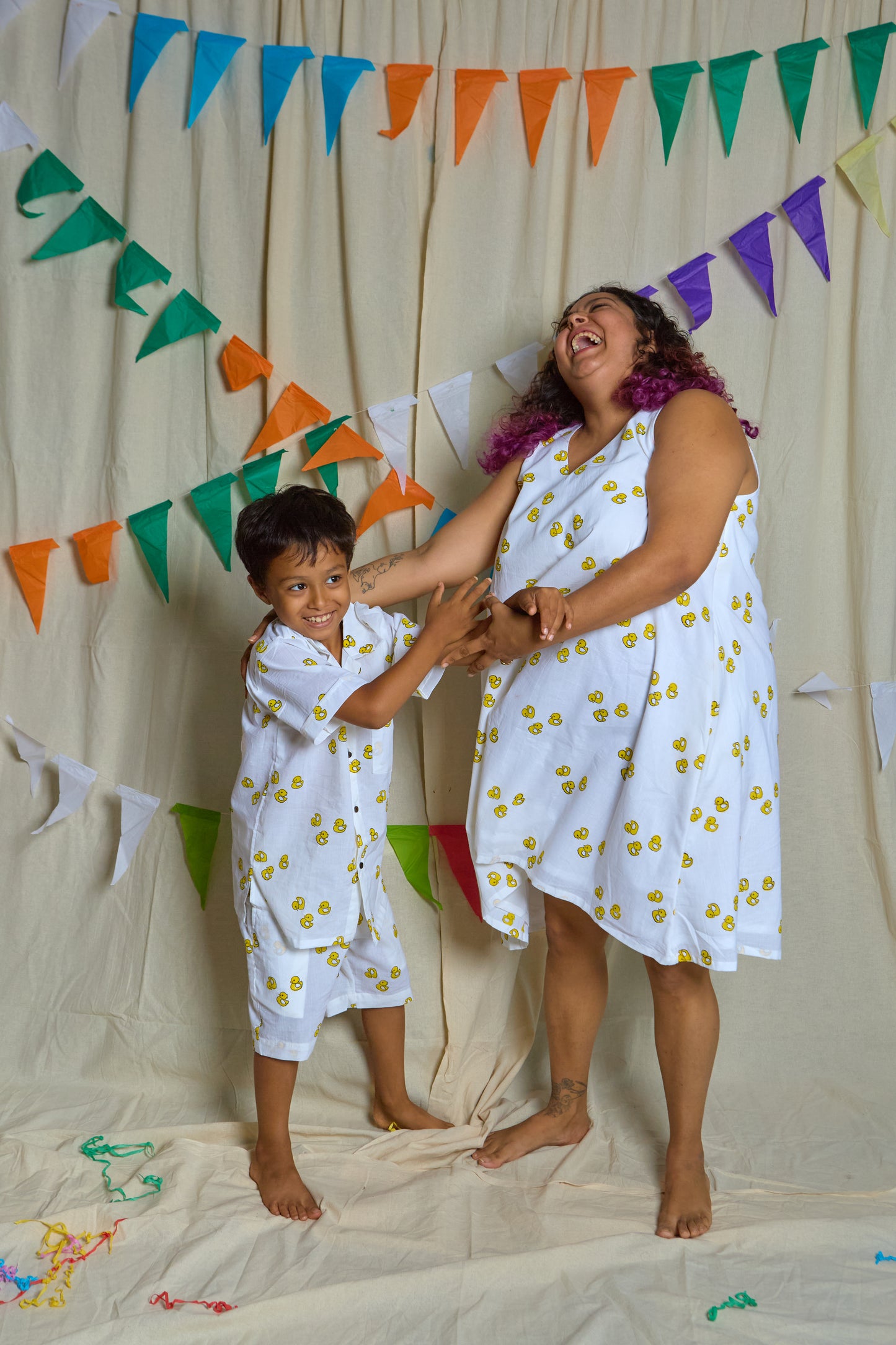 Duck Twinning Mommy & Son