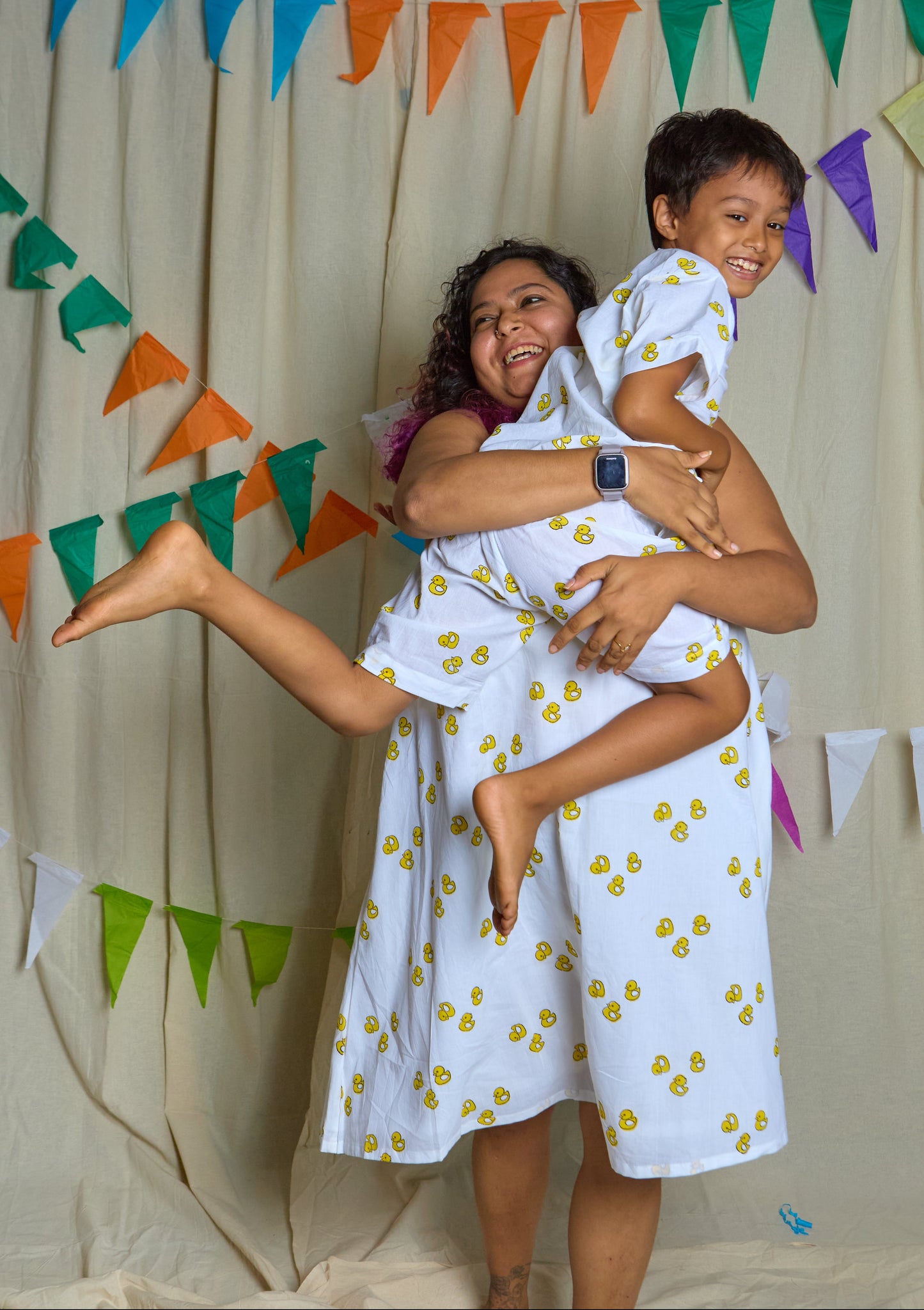 Duck Twinning Mommy & Son