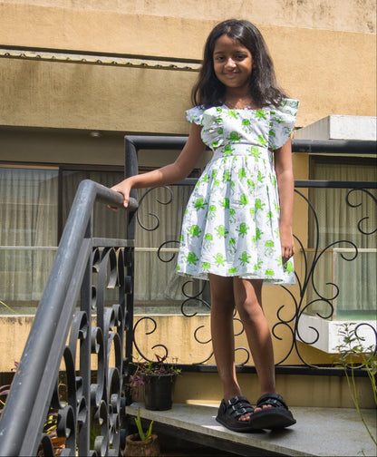 Octopus & Jellyfish Ruffle Dress