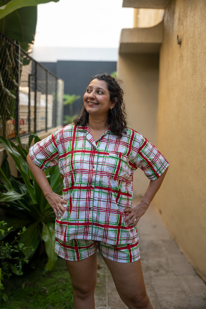 Tartan print Jammies Twinning
