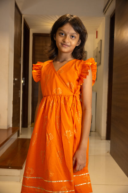 Orange Ganpati Angarakha Set