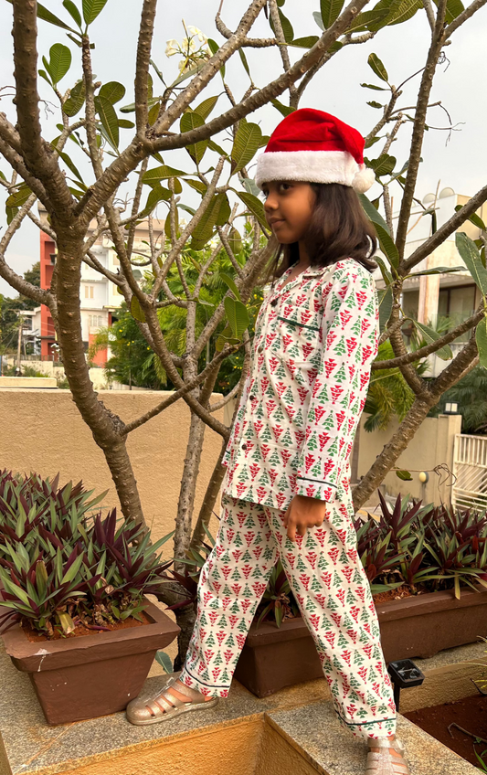 X-mas Tree Collared Jammies