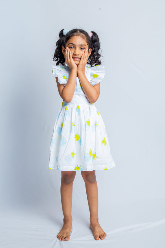 Pineapple Ruffle Dress