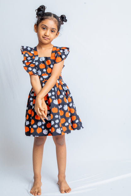 Pumpkin Ruffle Dress