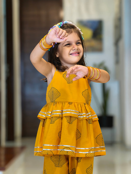 Yellow & Green Shell Coord Set