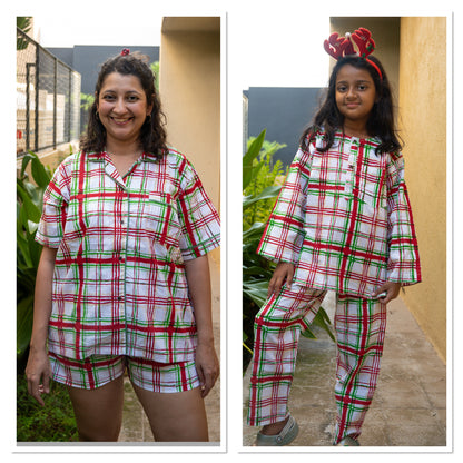 Tartan print Jammies Twinning