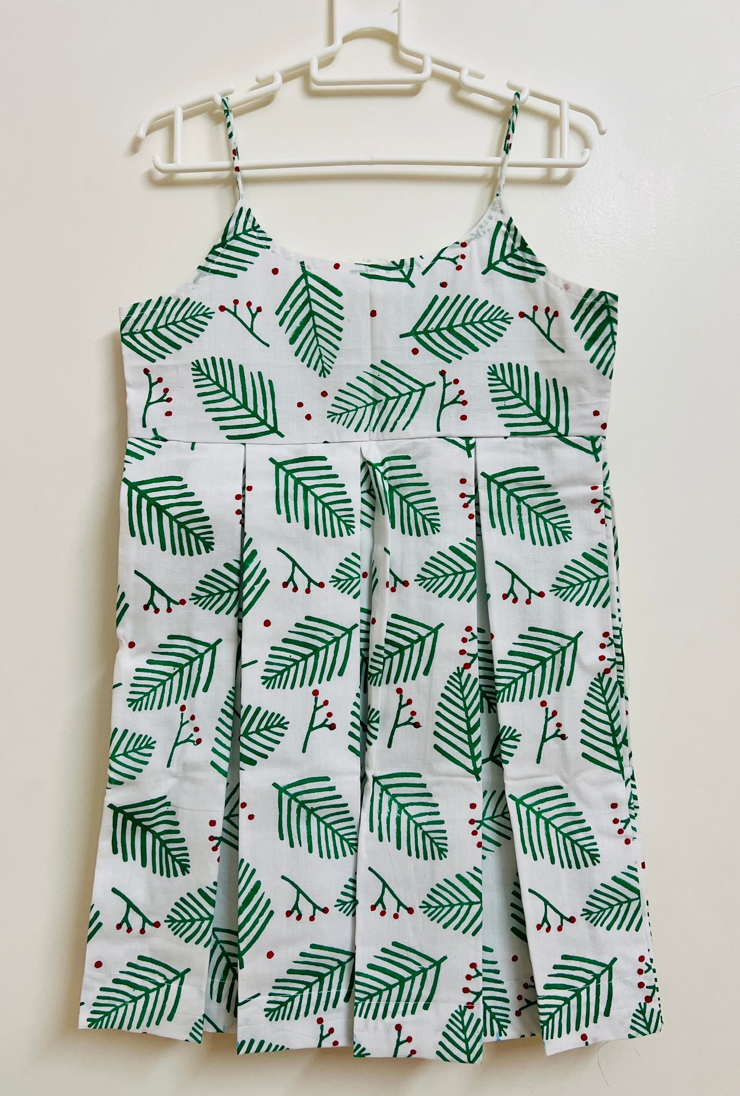 Holly Leaf Box Pleat Dress