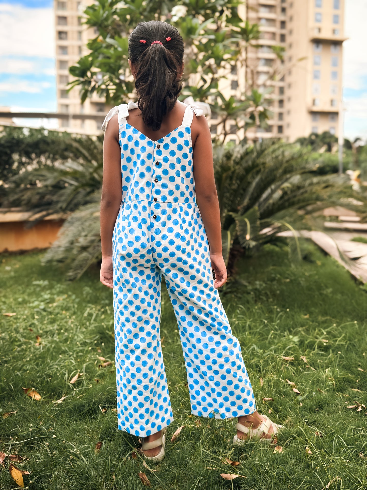 Blue Polka dot Jumpsuit