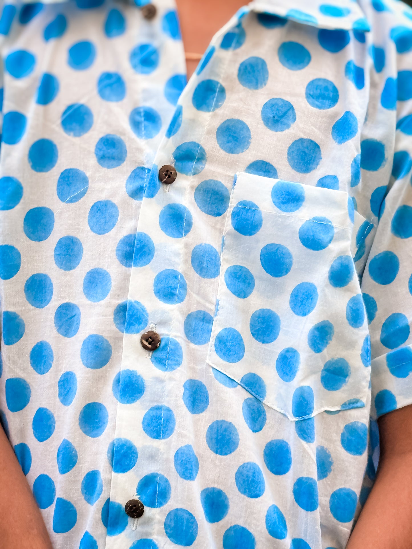 Blue polka dot Shirt