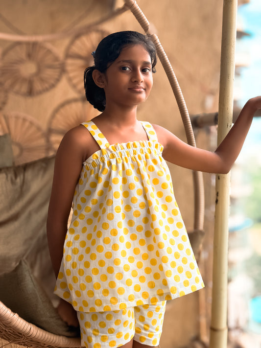 Yellow Polka Dot Co-ord Set