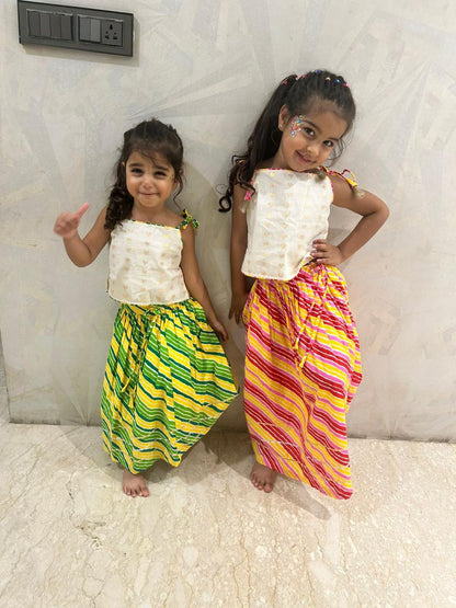Lehriya Green Ghagra Choli set
