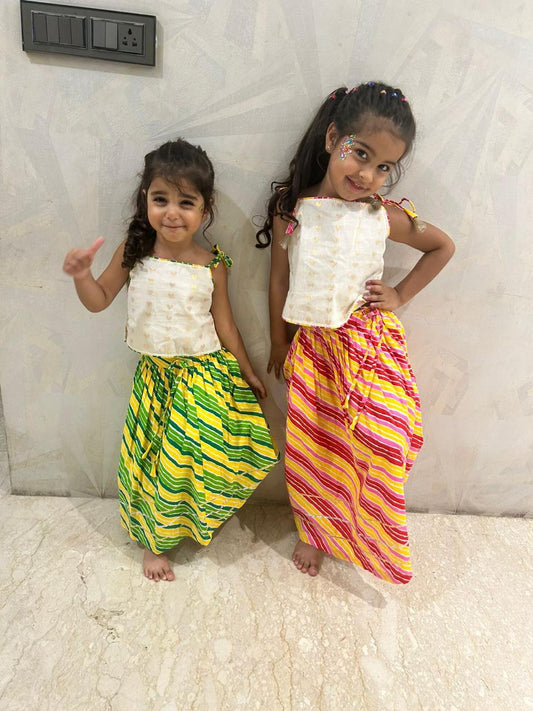 Lehriya Green Ghagra Choli set