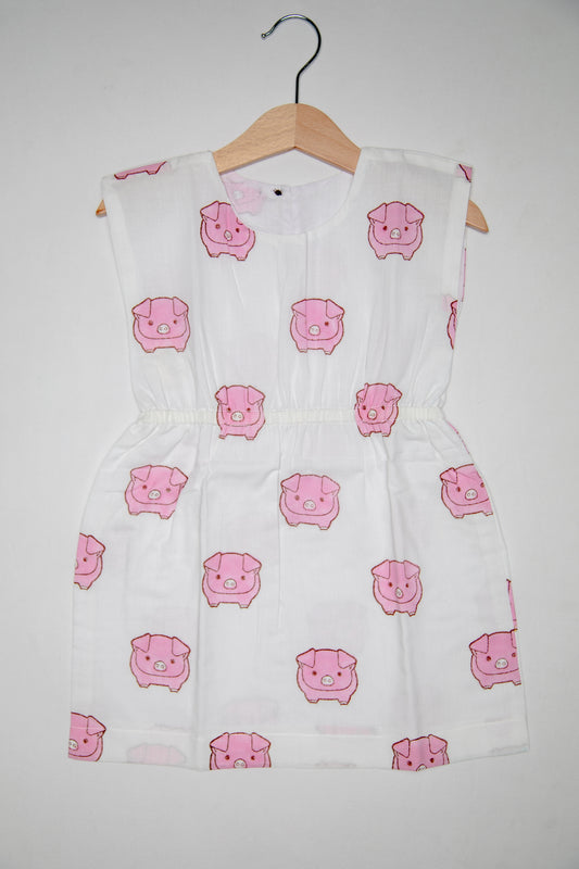 Pig Elastic Waist Dress