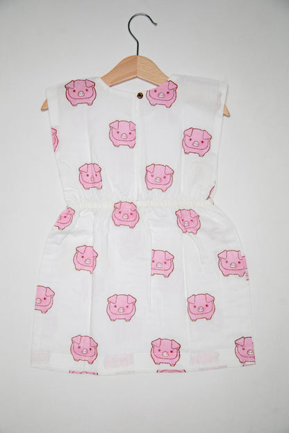 Pig Elastic Waist Dress