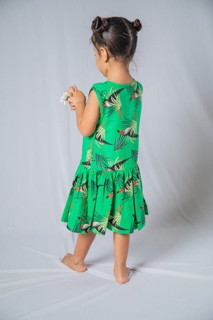 Toucan Peplum Dress