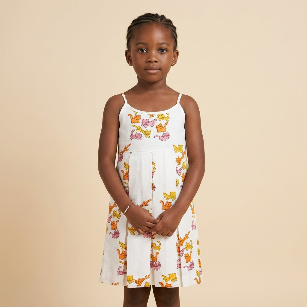 Cat Box Pleat Dress