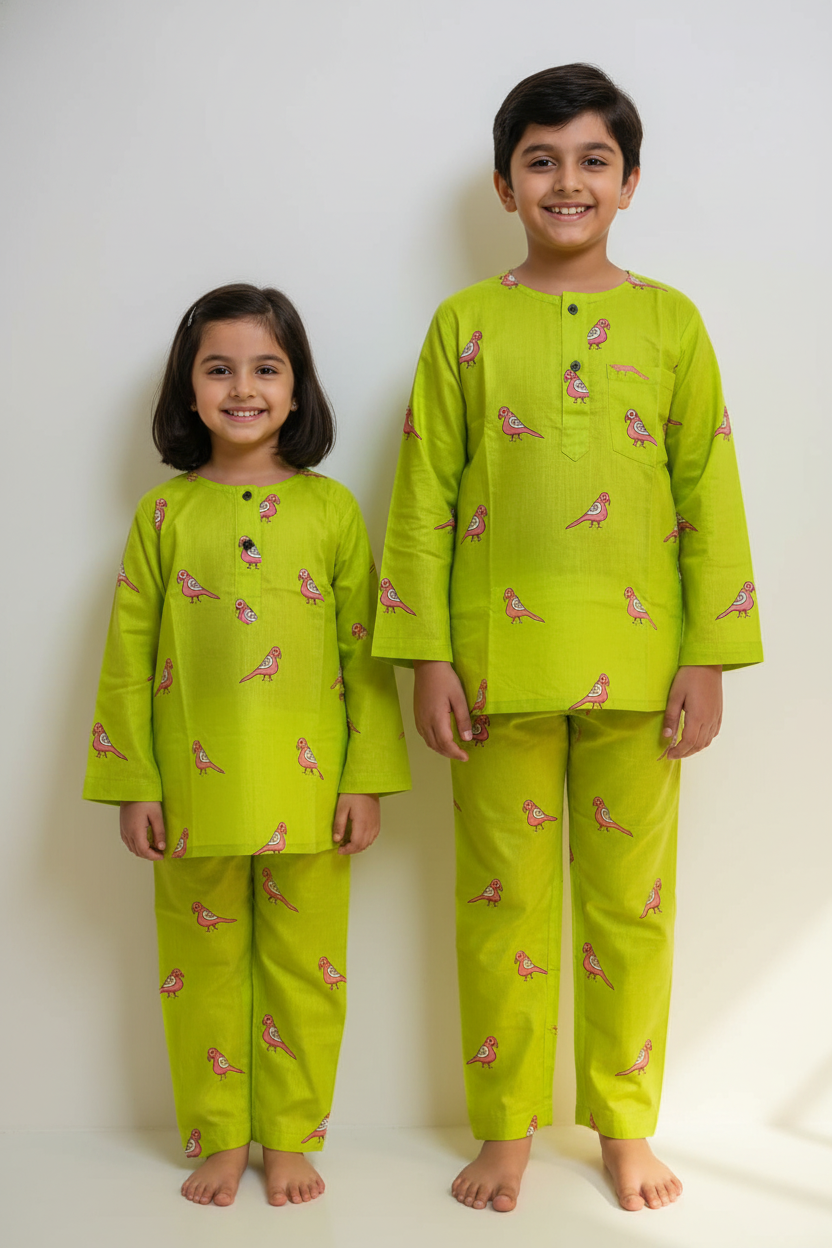 Pink Parrot Jammies