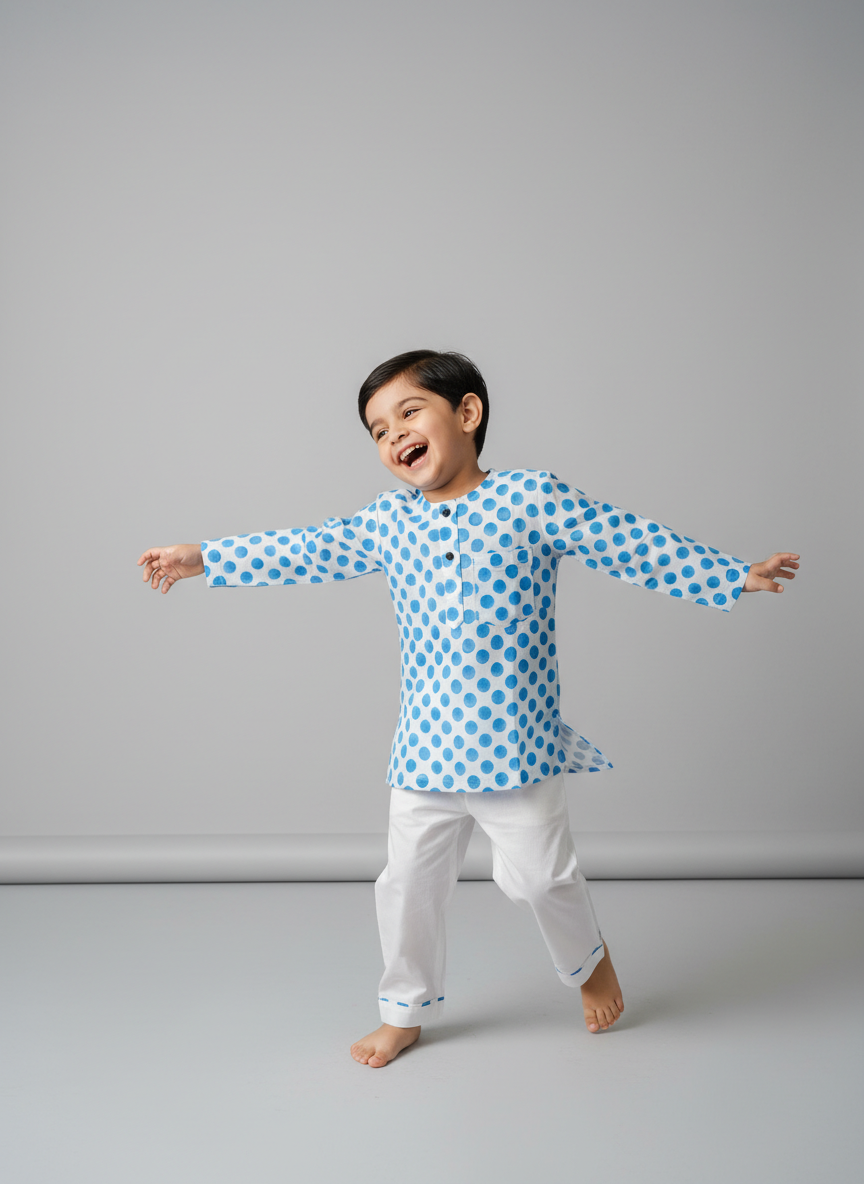 Blue Polka dot Jammies