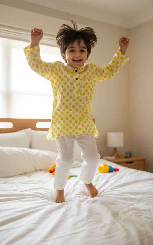 Yellow Polka dot Jammies