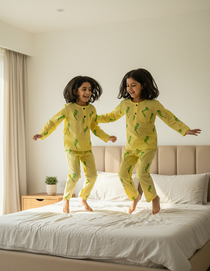 Parrot Jammies Twinning