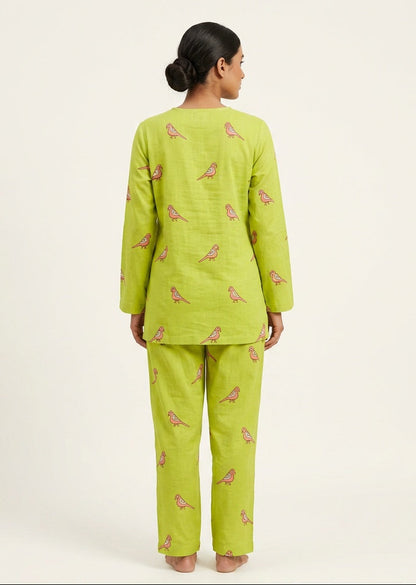 Pink Parrot Adult Jammies