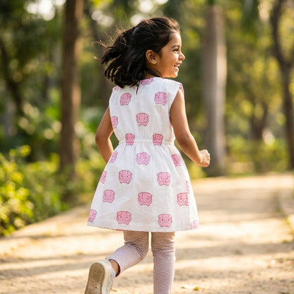 Pig Elastic Waist Dress